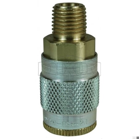 Dixon J Series Tru-Flate Automotive Male Quick Disconnect Pneumatic Coupler, 1/8-27 Nominal, 300 psi Press 2JM1-B